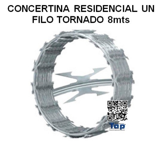 Imagen de CONCERTINA RESIDENCIAL UN FILO TORNADO 8mts