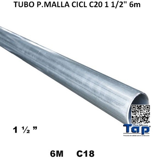 Imagen de TUBO P.MALLA CICL C20 1 1/2" 6m