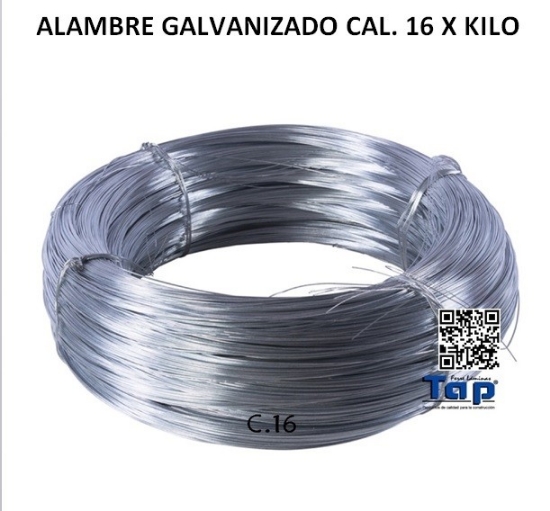 Imagen de ALAMBRE GALVANIZADO CAL. 16 X KILO