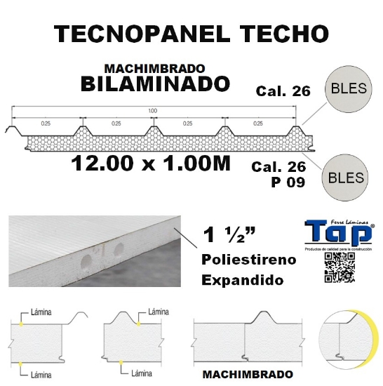 Imagen de TEC CUB 038I  1 1/2" BI C26 BLES C26 P09 BLES 12.00X1.00