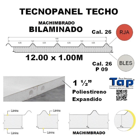 Imagen de TEC CUB 038I  1 1/2" BI C26 RJA C26 P09 BLES 12.00X1.00