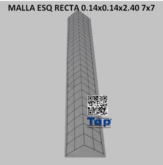 Imagen de MALLA ESQ RECTA 0.14x0.14x2.40 7x7