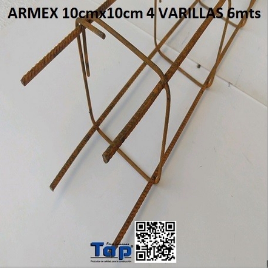 Imagen de ARMEX 10cmx10cm 4 VARILLAS 6mts