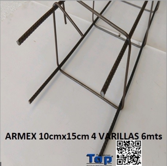 Imagen de ARMEX 10cmx15cm 4 VARILLAS 6mts