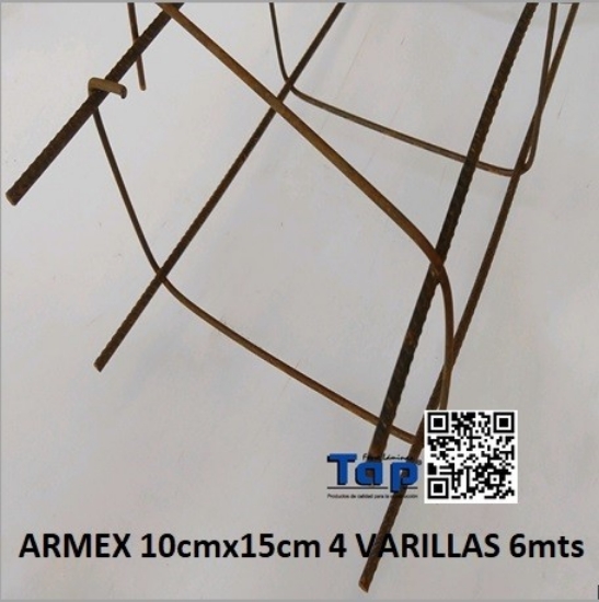 Imagen de ARMEX 10cmx20cm 4 VARILLAS 6mts