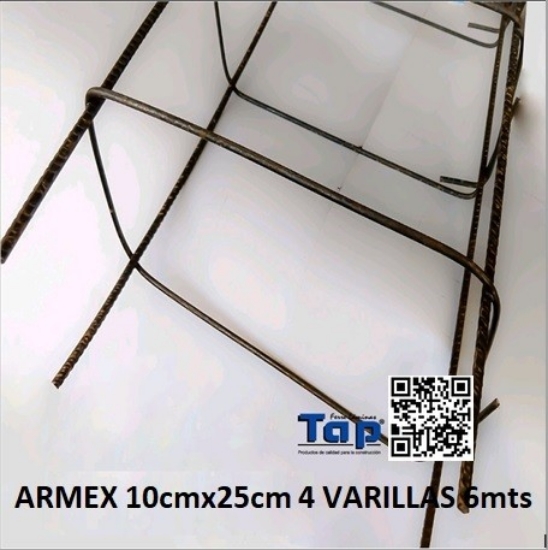 Imagen de ARMEX 10cmx25cm 4 VARILLAS 6mts