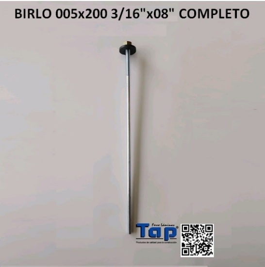 Imagen de BIRLO 005x200 3/16"x08" COMPLETO
