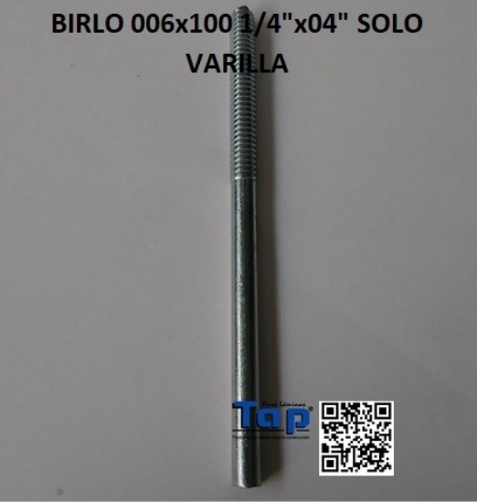 Imagen de BIRLO 006x100 1/4"x04" SOLO VARILLA
