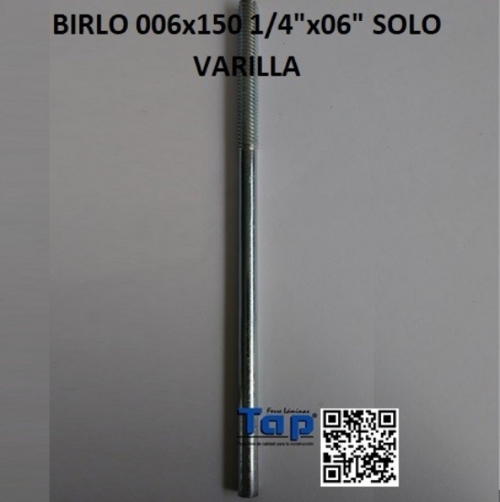 Imagen de BIRLO 006x150 1/4"x06" SOLO VARILLA