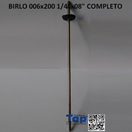 Imagen de BIRLO 006x200 1/4"x08" COMPLETO
