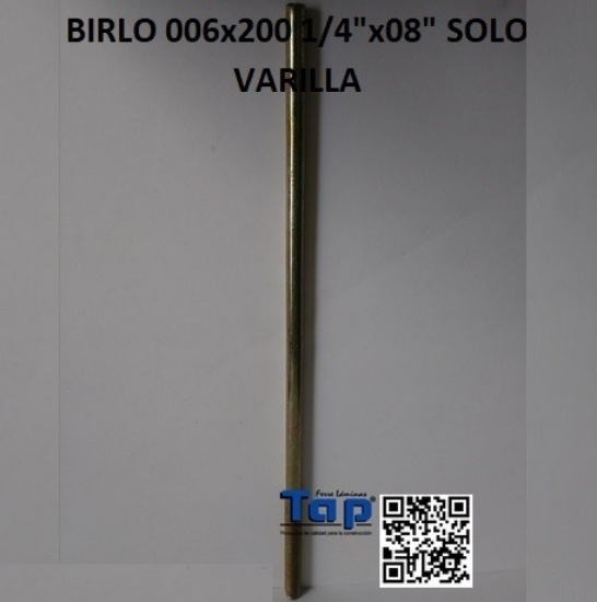 Imagen de BIRLO 006x200 1/4"x08" SOLO VARILLA
