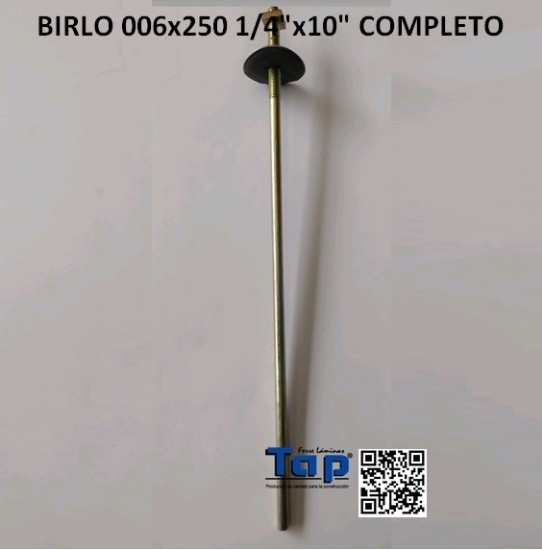 Imagen de BIRLO 006x250 1/4"x10" COMPLETO