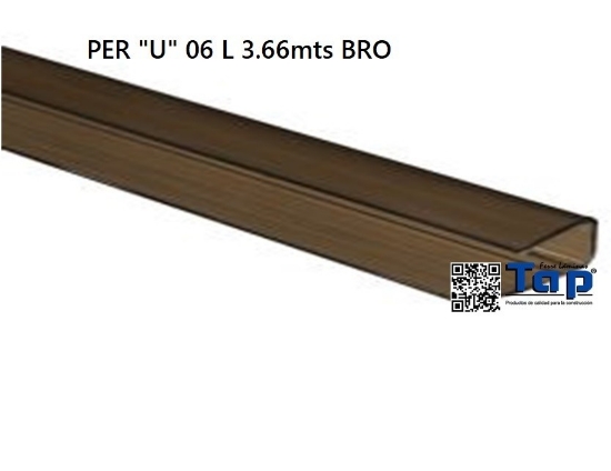 Imagen de PER "U" 06 L 3.66mts BRO