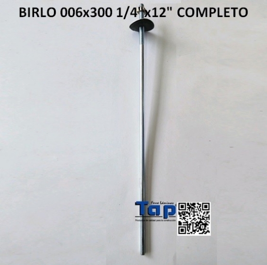 Imagen de BIRLO 006x300 1/4"x12" COMPLETO