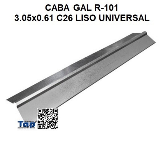 Imagen de CABA GAL R-101 3.05x0.61 C26 LISO UNIVERSAL