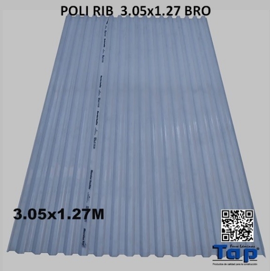 Imagen de POLI RIB  3.05x1.27 BCO