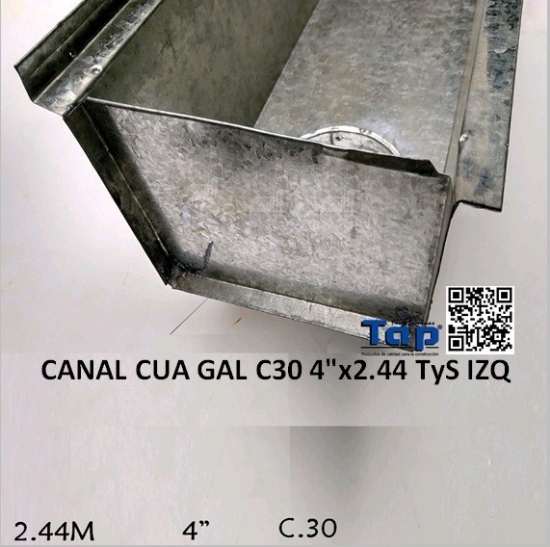 Imagen de CANAL CUA GAL C30 4"x2.44 TyS IZQ
