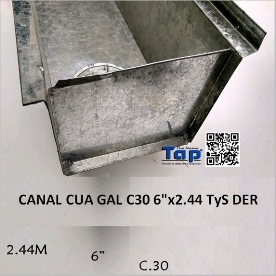 Imagen de CANAL CUA GAL C30 6"x2.44 TyS DER