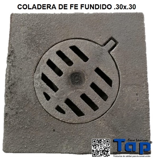 Imagen de COLADERA DE FE FUNDIDO 0.30x0.30