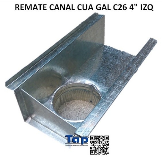 Imagen de REMATE CANAL CUA GAL C26 4" IZQ