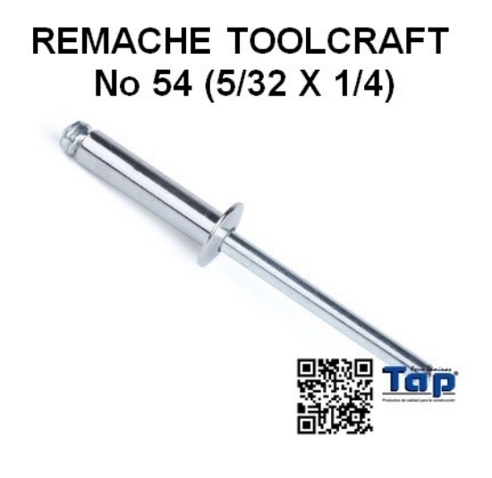 Imagen de REMACHE TOOLCRAFT No 54 (5/32 X 1/4)