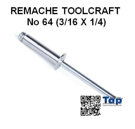 Imagen de REMACHE TOOLCRAFT No 64 (3/16 X 1/4)