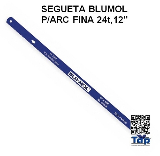 Imagen de SEGUETA BLUMOL P/ARC FINA 24t,12"