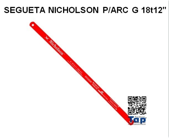 Imagen de SEGUETA NICHOLSON P/ARC G 18t12"