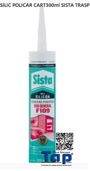 Imagen de SILIC POLICAR CART300ml SISTA TRASP
