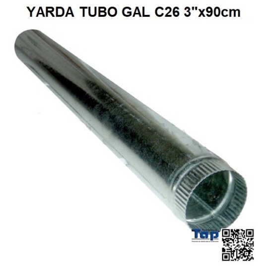 Imagen de YARDA TUBO GAL C26 3"x90cm