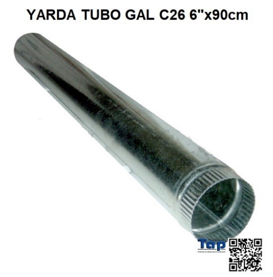 Imagen de YARDA TUBO GAL C26 6"x90cm