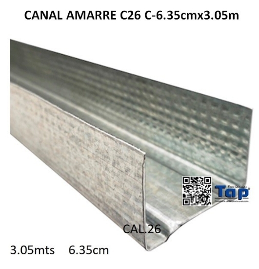 Imagen de CANAL AMARRE C26 C-6.35cmx3.05m