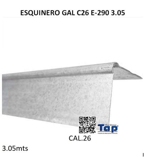 Imagen de ESQUINERO GAL C26 E-290 3.05