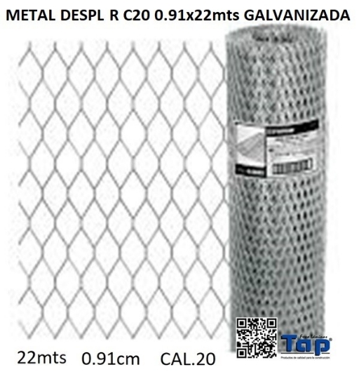 Imagen de METAL DESPL R C20 0.91x22mts GALVANIZADA