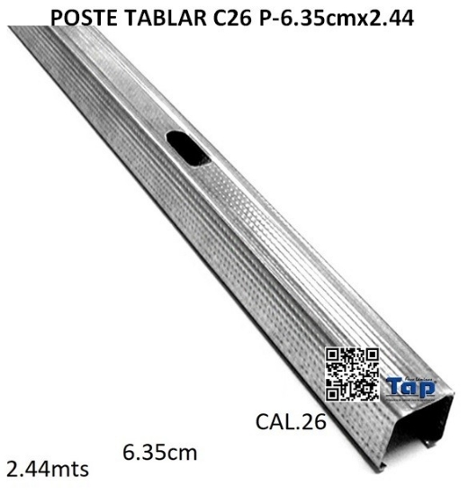 Imagen de POSTE TABLAR C26 P-6.35cmx2.44