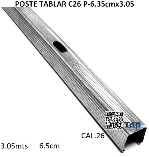 Imagen de POSTE TABLAR C26 P-6.35cmx3.05