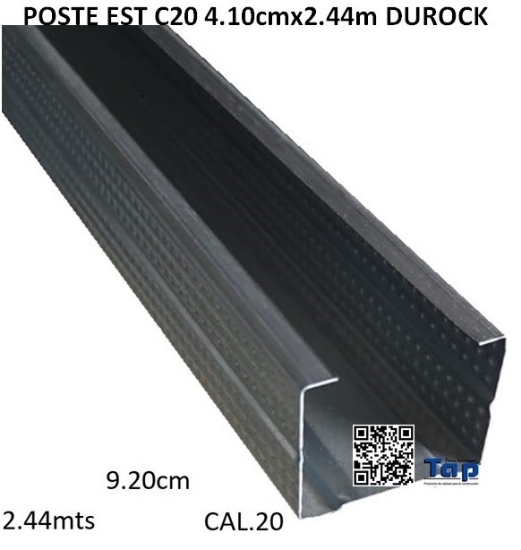 Imagen de POSTE EST C20 4.10cmx2.44m DUROCK