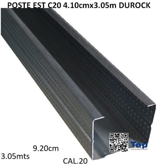Imagen de POSTE EST C20 4.10cmx3.05m DUROCK