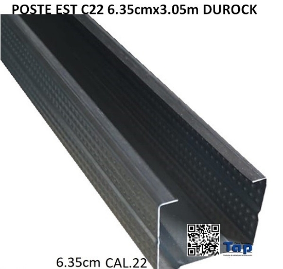Imagen de POSTE EST C22 6.35cmx3.05m DUROCK