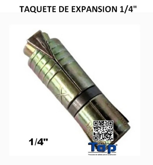 Imagen de TAQUETE DE EXPANSION 1/4"