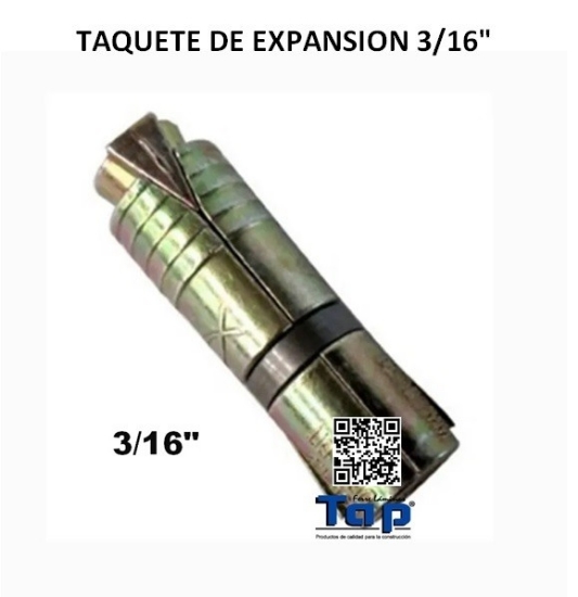 Imagen de TAQUETE DE EXPANSION 3/16"