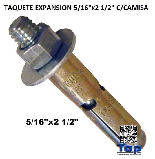 Imagen de TAQUETE EXPANSION 5/16"x2 1/2" C/CAMISA