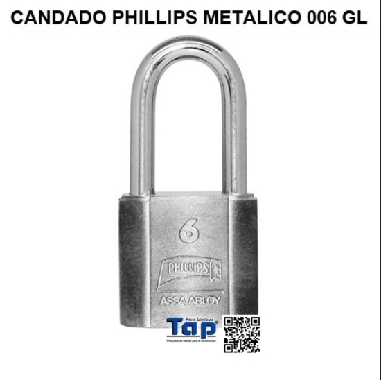 Imagen de CANDADO PHILLIPS METALICO 006 GL