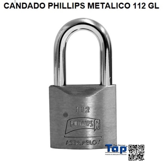 Imagen de CANDADO PHILLIPS METALICO 112 GL