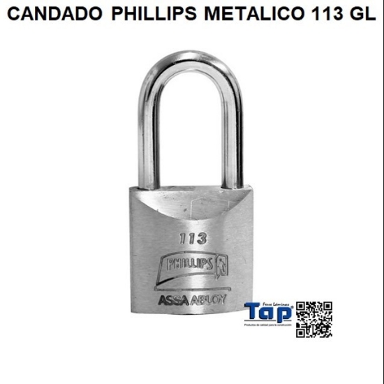 Imagen de CANDADO PHILLIPS METALICO 113 GL