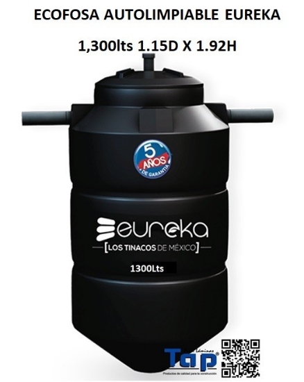 Imagen de ECOFOSA AUTOLIMPIABLE EUREKA 1,300lts 1.15D X 1.92H