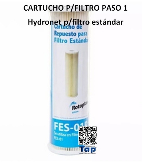 Imagen de CARTUCHO P/FILTRO PASO 1 Hydronet p/fitro estandar