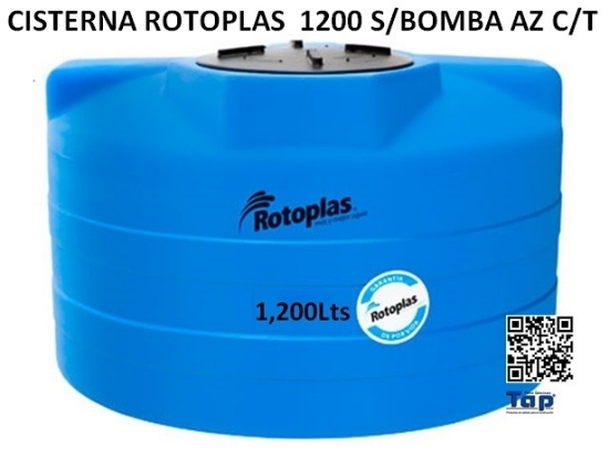 Imagen de CISTERNA ROTOPLAS  1200 S/BOMBA AZ C/T