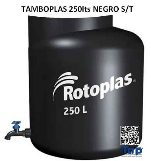 Imagen de TAMBOPLAS 250lts NEGRO S/T