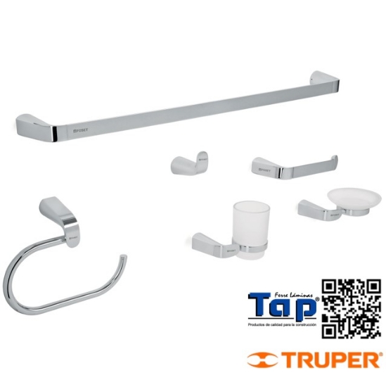 Imagen de ACC BAÑO CROMO FOSET JGO 6 PZA A